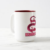 kungfu tweekleurige koffiemok (Voorkant links)