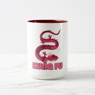 kungfu tweekleurige koffiemok