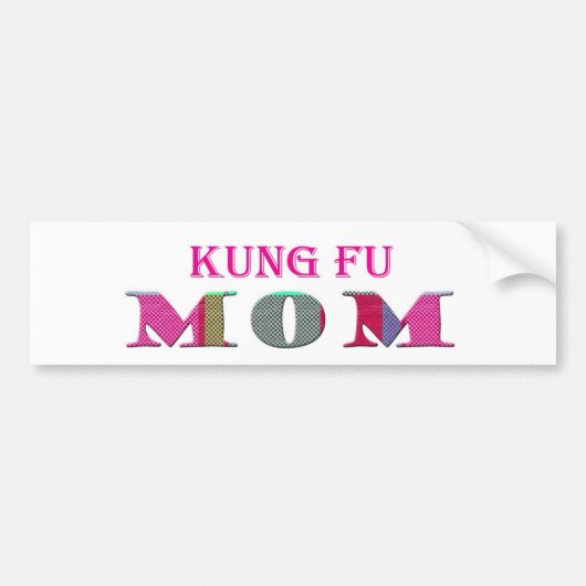 KungFuMom Bumpersticker (Voorkant)
