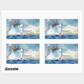 Kungsholm en Gripsholm in Zee Rechthoekige Sticker (Vel)