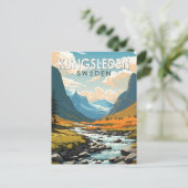 Kungsleden Zweden Reizen Kunst Vintage Briefkaart (Staand voorkant)