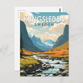 Kungsleden Zweden Reizen Kunst Vintage Briefkaart (Voorkant / Achterkant)