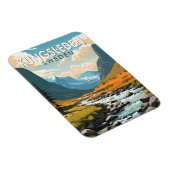 Kungsleden Zweden Reizen Kunst Vintage Magneet (Rechterzijde)