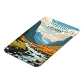 Kungsleden Zweden Reizen Kunst Vintage Magneet (Linkerzijde)