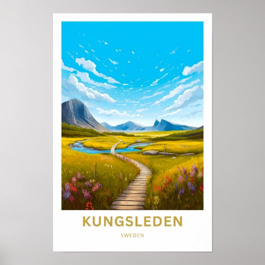 Kungsleden Zweden Travel Print (Voorkant)