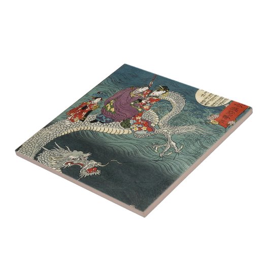 Kunisada II The Dragon Tegeltje (Zijkant)