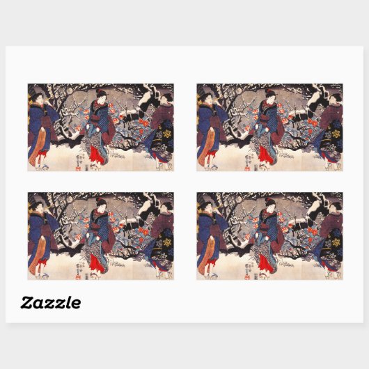 Kuniyoshi Drie Vrouwen Stickers (Vel)