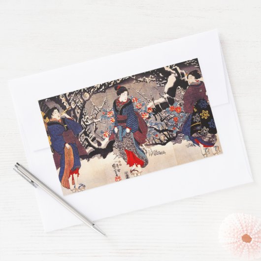 Kuniyoshi Drie Vrouwen Stickers (Envelop)