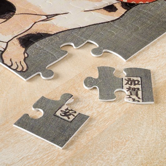 Kuniyoshi Four Cats Puzzle Legpuzzel (Zijkant)