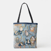 Kuniyoshi Frogs – Japanese Ukiyo-e – Custom Text Tote Bag (Achterkant)