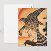Kuniyoshi Hawk Briefkaart (Voorkant / Achterkant)