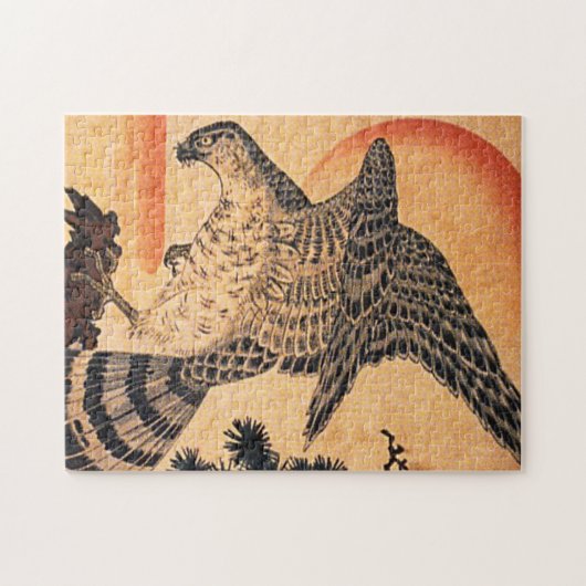 Kuniyoshi Hawk Puzzle Legpuzzel (Horizontaal)