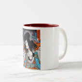 Kuniyoshi kabuki actor kunst tweekleurige koffiemok (Voorkant rechts)