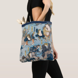 Kuniyoshi Kikkers – Japanse Ukiyo-e – Aangepaste t Tote Bag