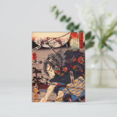Kuniyoshi Samurai Briefkaart (Staand voorkant)