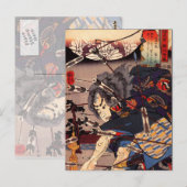 Kuniyoshi Samurai Briefkaart (Voorkant / Achterkant)