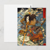 Kuniyoshi Samurai Briefkaart (Voorkant / Achterkant)