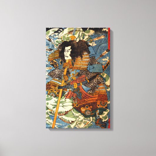 Kuniyoshi Samurai Canvas Print (Voorkant)