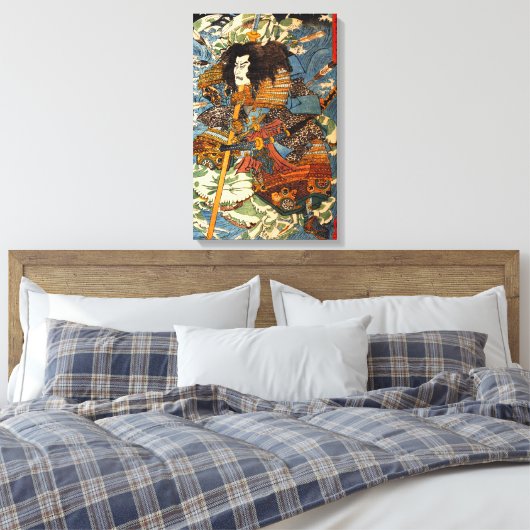 Kuniyoshi Samurai Canvas Print (Insitu (Slaapkamer))