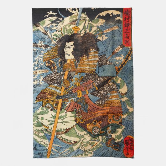 Kuniyoshi Samurai Kitchen Towel Theedoek (Verticaal)