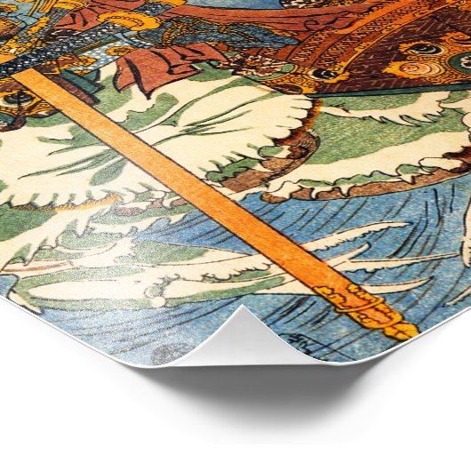 Kuniyoshi Samurai Print Foto Afdruk (Hoek)