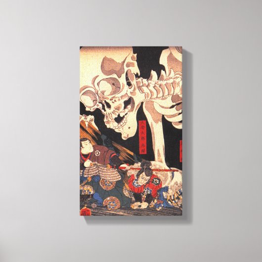 Kuniyoshi Skelet Canvas Print (Voorkant)