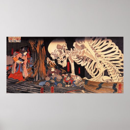 Kuniyoshi Skeleton Poster (Voorkant)