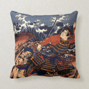 Kuniyoshi Tamomori verbonden met een enorm anker Kussen