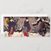 Kuniyoshi Three Women Invitations Kaart (Voorkant / Achterkant)