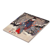 Kuniyoshi Three Women Tile Tegeltje (Zijkant)