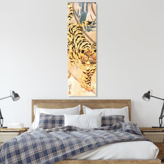 Kuniyoshi Tijger Canvas Print (Insitu (Slaapkamer))