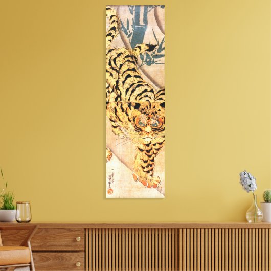 Kuniyoshi Tijger Canvas Print (Insitu (Woonkamer))