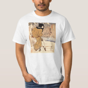 Kuniyoshi Woman loopt in de sneeuw T-shirt