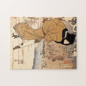 Kuniyoshi Woman loopt in de sneeuwpuzzel Legpuzzel (Horizontaal)