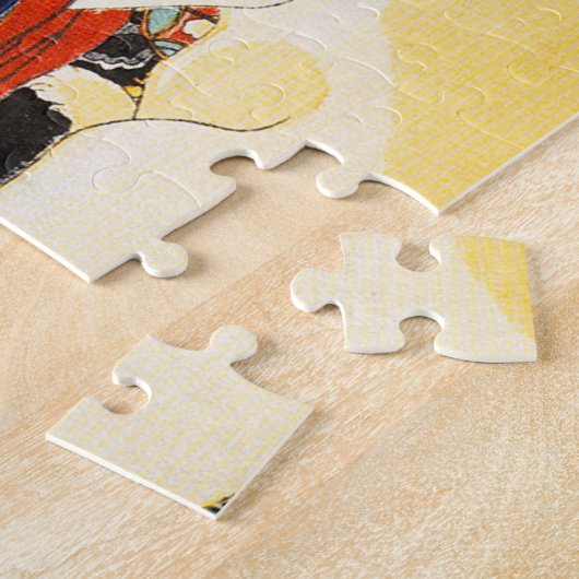 Kuniyoshi Woman met kat Puzzle Legpuzzel (Zijkant)