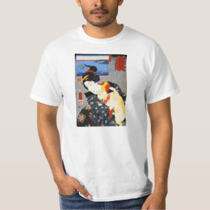 Kuniyoshi Woman met T-shirt Cat