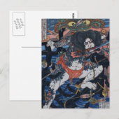 Kuniyoshi's Assassin. Briefkaart (Voorkant / Achterkant)