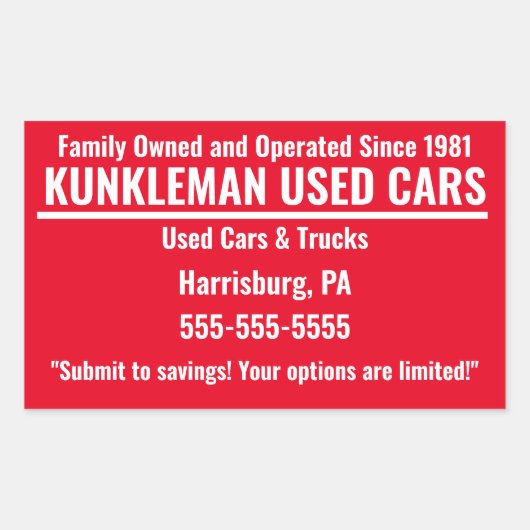 Kunkleman Familie Sticker (Voorkant)
