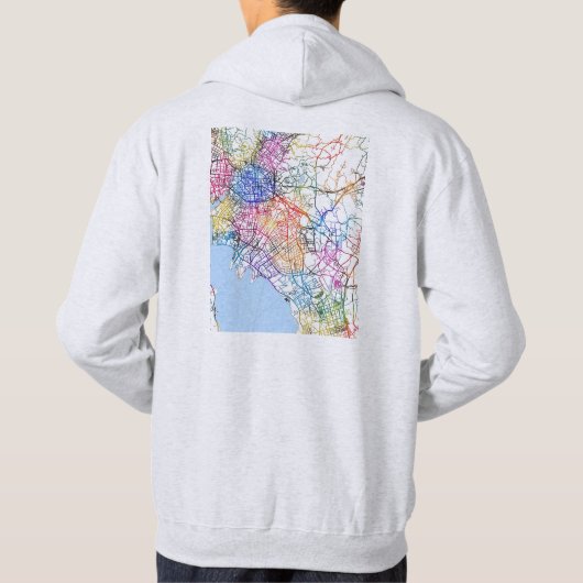 Kunming China City Map Hoodie (Achterkant)