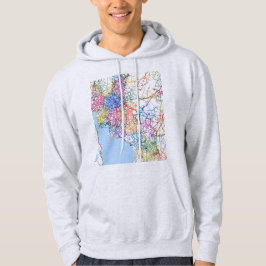 Kunming China Stadkaart Hoodie