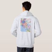 Kunming China Stadkaart Hoodie (Achterkant volledig)
