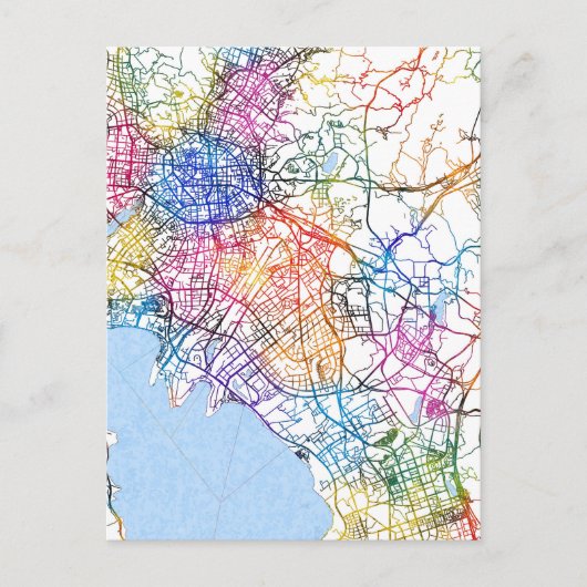 Kunming China Stadsplattegrond Briefkaart (Voorkant)