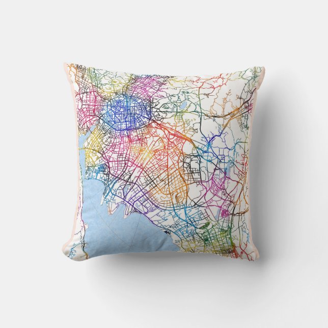 Kunming China Stadsplattegrond Kussen (Voorkant)