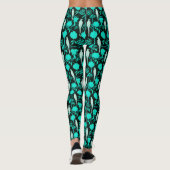KUNNEN DE BLAUWGROEN BLAUWE STROMEN VAN DE DECO VA LEGGINGS (Achterkant)