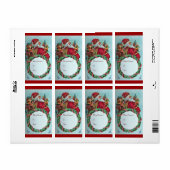 KUNNEN EN HUMOROUS SANTA CLAUS  KROEIEN ETIKET (Full Sheet)