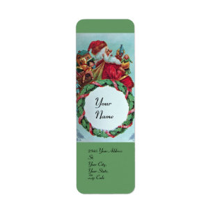 KUNNEN EN HUMOROUS SANTA CLAUS KROEIEN ETIKET