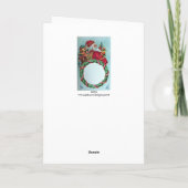 KUNNEN EN HUMOROUS SANTA CLAUS  KROEIEN FEESTDAGEN KAART (Achterkant)