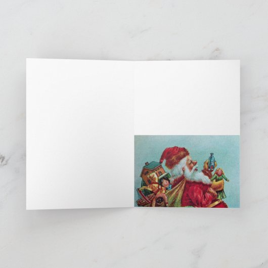 KUNNEN EN HUMOROUS SANTA CLAUS  KROEIEN FEESTDAGEN KAART (Binnen)