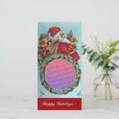 KUNNEN EN HUMOROUS SANTA CLAUS  KROEIEN FEESTDAGENKAART (Staand voorkant)