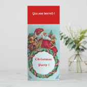 KUNNEN EN HUMOROUS SANTA CLAUS  KROEIEN KAART (Staand voorkant)